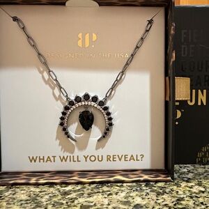 Chic Silver and Black Necklace